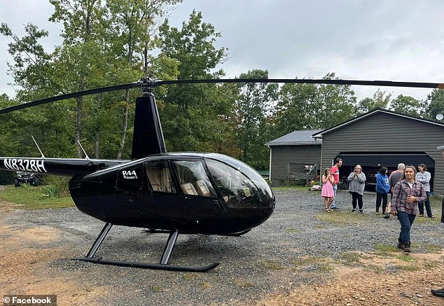 Seidhom's helicopter that he used for the rescue efforts can be seen here