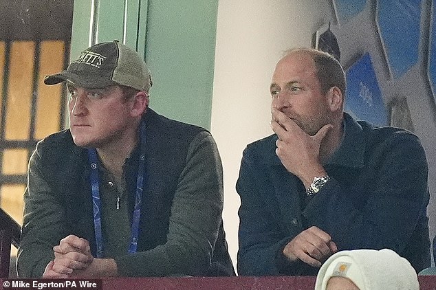 Prince William was present in a raucous Villa Park tonight