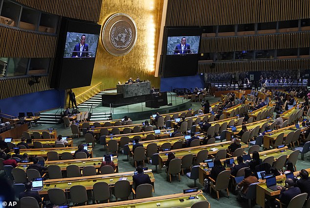 A watered-down version of the pact was proposed by Russia, but was rejected (photo from the UN General Assembly on September 30)