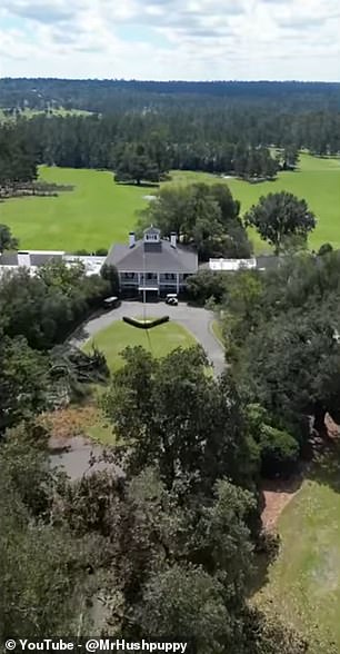 Trees have also fallen in front of the clubhouse, but the main building appears to be unaffected