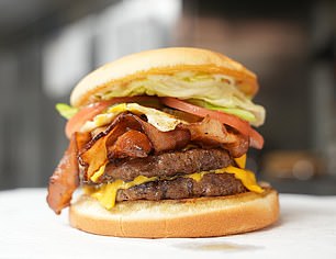 Katja stops at 3 J's Fourways Gas Station in Natchitoches, where she is tempted by the burgers (photo), but opts for Renee's Famous Fried Ribs