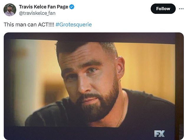 1727933351 227 Fans left stunned by Travis Kelces acting debut in Grotesquerie