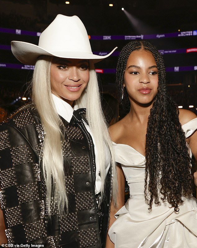 Beyoncé and daughter Blue Ivy Carter, 12, were photographed at the Grammys in LA in February