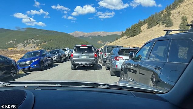 The outraged native said people's side mirrors were being ripped off by traffic and she had to fold the mirrors of her car to pass.