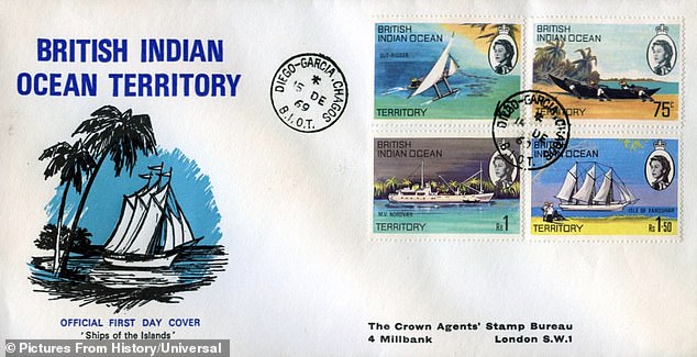 Official First Day 'Ships of the Islands' stamps of the British Indian Ocean Territory from 1969