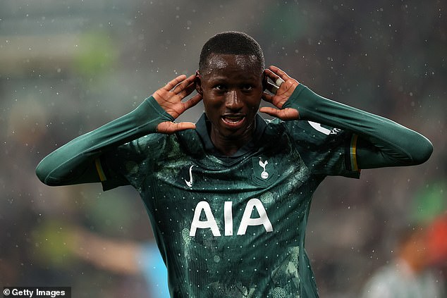 Pape Mater Sarr scored the opening goal of the match for Tottenham in what was their second match of the competition