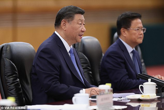 Chinese President Xi Jinping during a meeting in Beijing on September 20