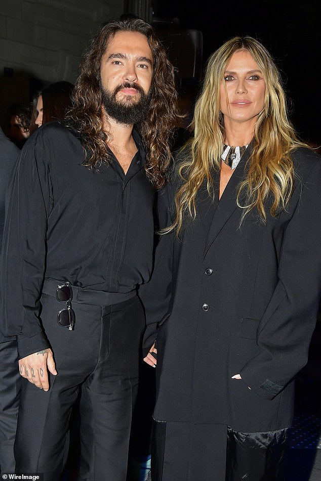 Klum and husband Tom Kaulitz attend the Messika show as part of Paris Fashion Week on September 26