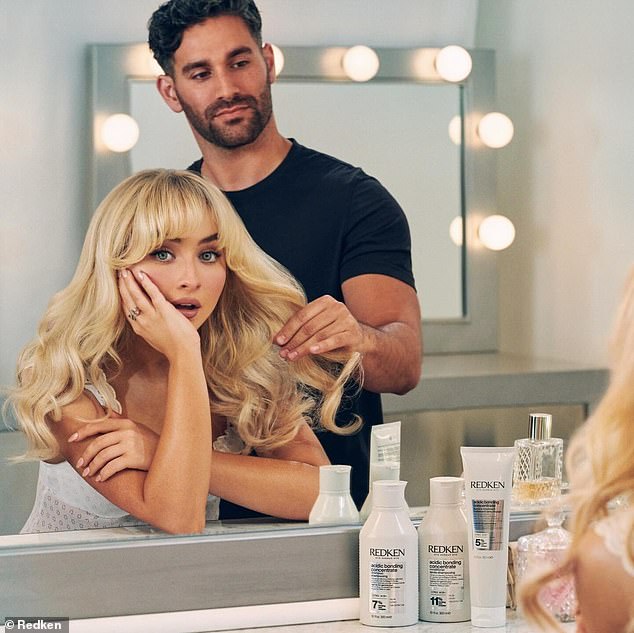 Some people thought Sabrina went back to her natural hair because people noticed — or because she and her hairstylist Scott King have a partnership with Redken