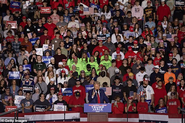 Trump spoke in Saginaw, the most swinging swing county in the swing state of Michigan