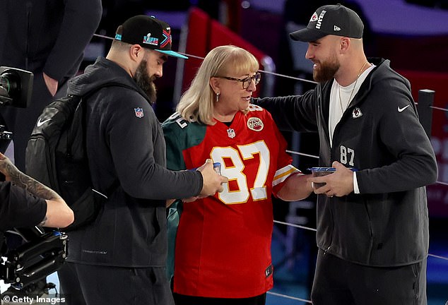 Donna is the mother of NFL stars and Super Bowl champions Travis and Jason Kelce