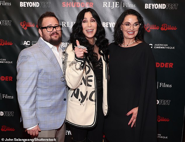 Chaz and Cher also posed for photos with his beautiful fiancée Shara Blue Mathes, who he recently moved into a $2.5 million home with