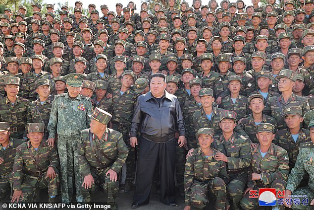 Images in state media showed Kim wearing his usual leather jacket at a training event for special operations forces