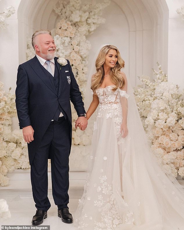 Kyle Sandilands married his bride Tegan Knynaston (both pictured) in April 2023 in the ceremony called 'The Wedding of The Year'