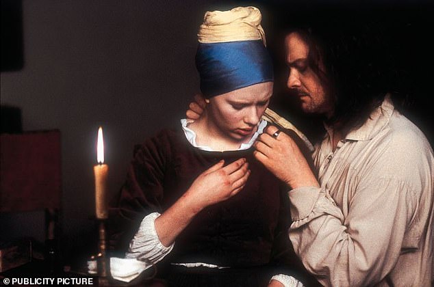 The mystery of 'Girl with a Pearl Earring' has led to adaptations ranging from books and plays to a film starring Scarlett Johansson (left) and Colin Firth (right)