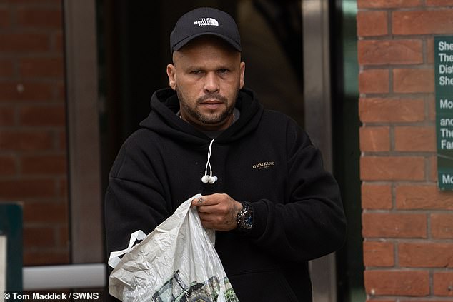 Marshall (pictured outside Sheffield Magistrates' Court in September) again admitted failing to ensure the dog's welfare, in that he 'failed to protect him from pain and suffering caused through habitual sexual activity'.