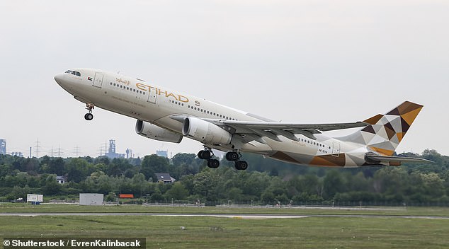 An Etihad Airways Airbus A330-243 (CN 729) taking off from Düsseldorf Airport on May 26, 2019