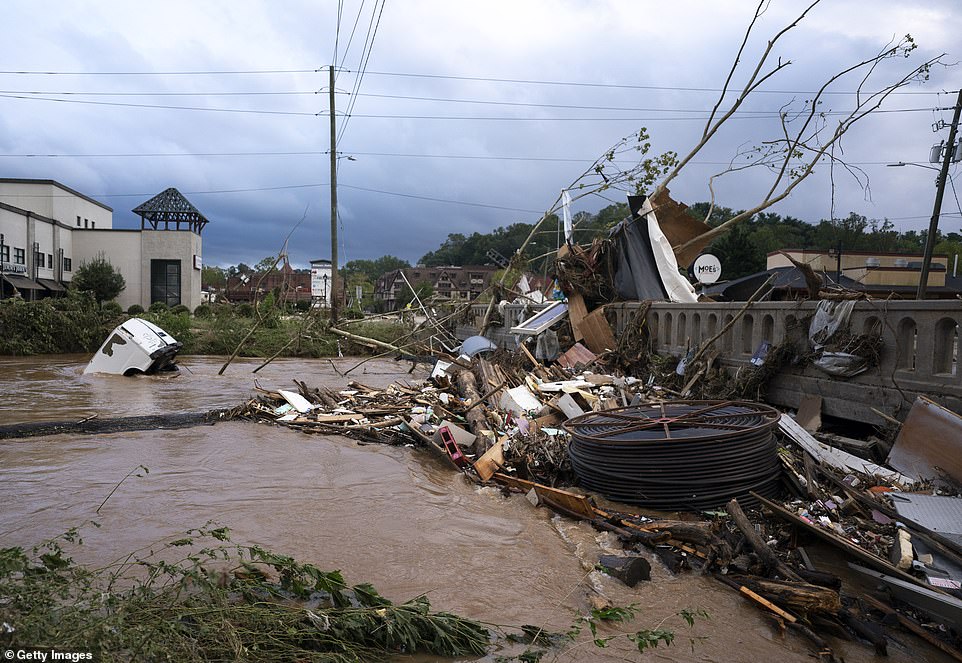 Residents said the water was as high as five meters in some parts of the village