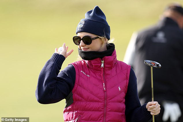 Lady Bird star Kathryn has been playing golf since she was four and seemed to be having a great time