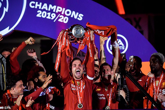 Henderson became the first Liverpool skipper to lift the English top-flight trophy in 2019