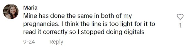 Many people flocked to the comments section of the first video, which was viewed more than 337,000 times, to share their own stories of false negative pregnancy tests