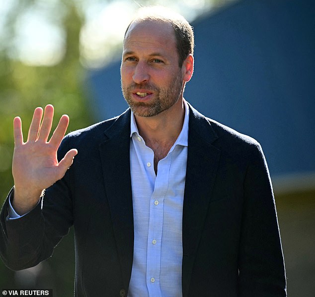 Prince William impressed yesterday afternoon when he visited the Birtley Community Pool in Tyne and Wear