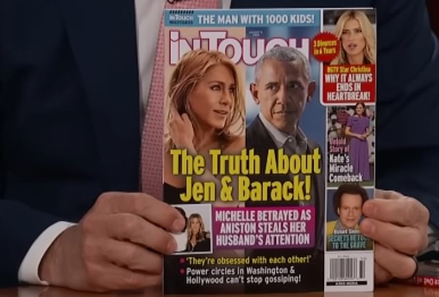 Jimmy Kimmel presented the Hollywood actress with the magazine in which the allegations were made