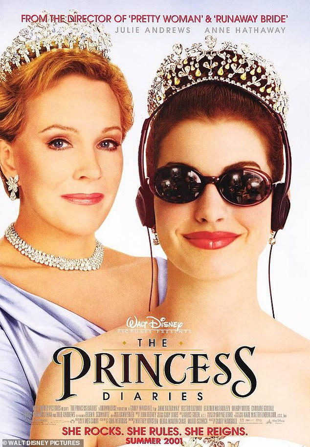 The first Princess Diaries film also stars Julie Andrews as Clarisse Renaldi and was released in 2001