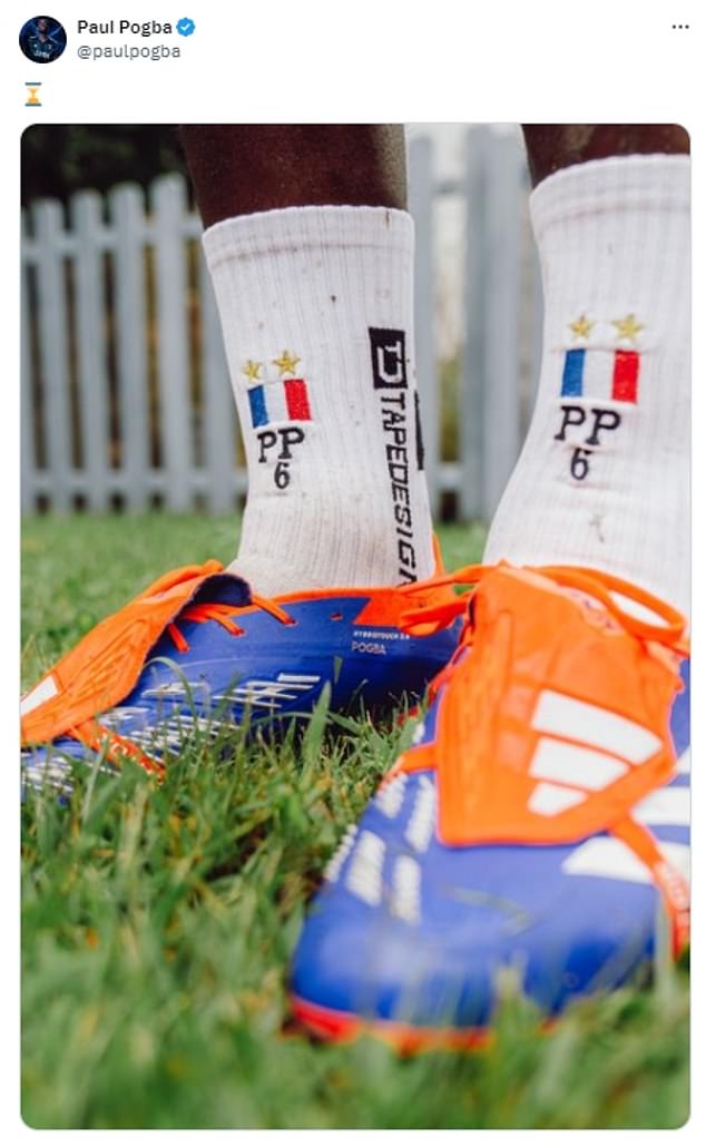 The midfielder shared a message on social media after Mail Sport's exclusive story featured a pair of Tapedesign socks with the French flag on them.