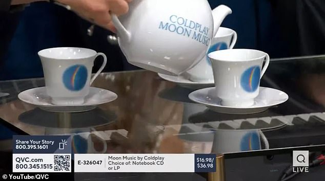 the Yellow hitmakers hit the retail channel to sell a themed tea set designed to tie in with their album covers