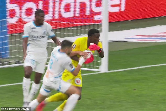 Maupay was initially shown a yellow card for bringing down Angers goalkeeper Yahia Fofana