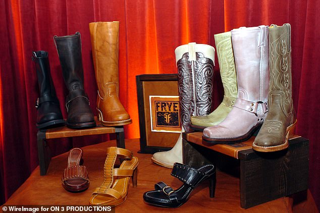 Frye was a big hit with celebrities in the 2000s, often doing gift suites and giving away their cowboy boots and motorcycle boots, as shown above