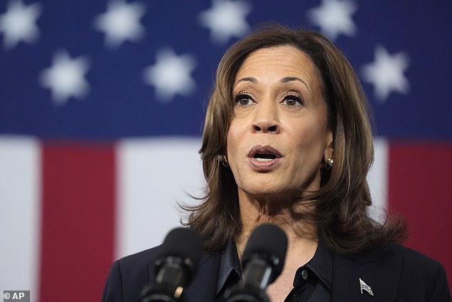 Democratic presidential candidate Vice President Kamala Harris speaks during an event at the Redford Township Fire Department North Station in Redford Township, Michigan, Friday, October 4, 2024