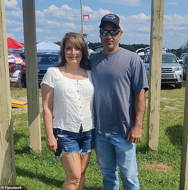 The leak comes ahead of Trump's return to the location in Butler, Pennsylvania, where an attempt was made on his life and Comperatore (pictured right with wife Helen) was murdered this weekend.