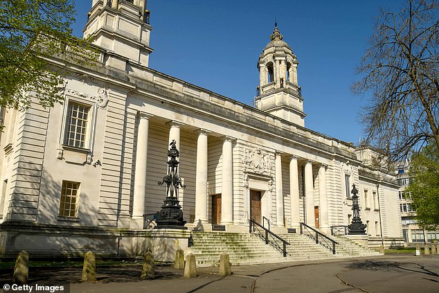 Pictured: Cardiff Crown Court, where the burglar was sentenced