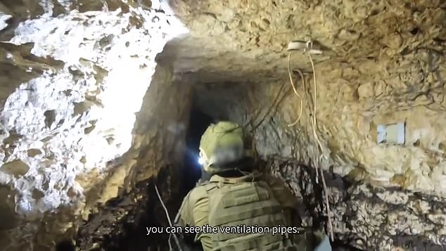 Documentation of a Hezbollah underground tunnel as IDF forces entered Ayta Ash Shab, southern Lebanon