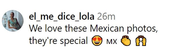 Some of her fans have already started commenting on her Mexican post