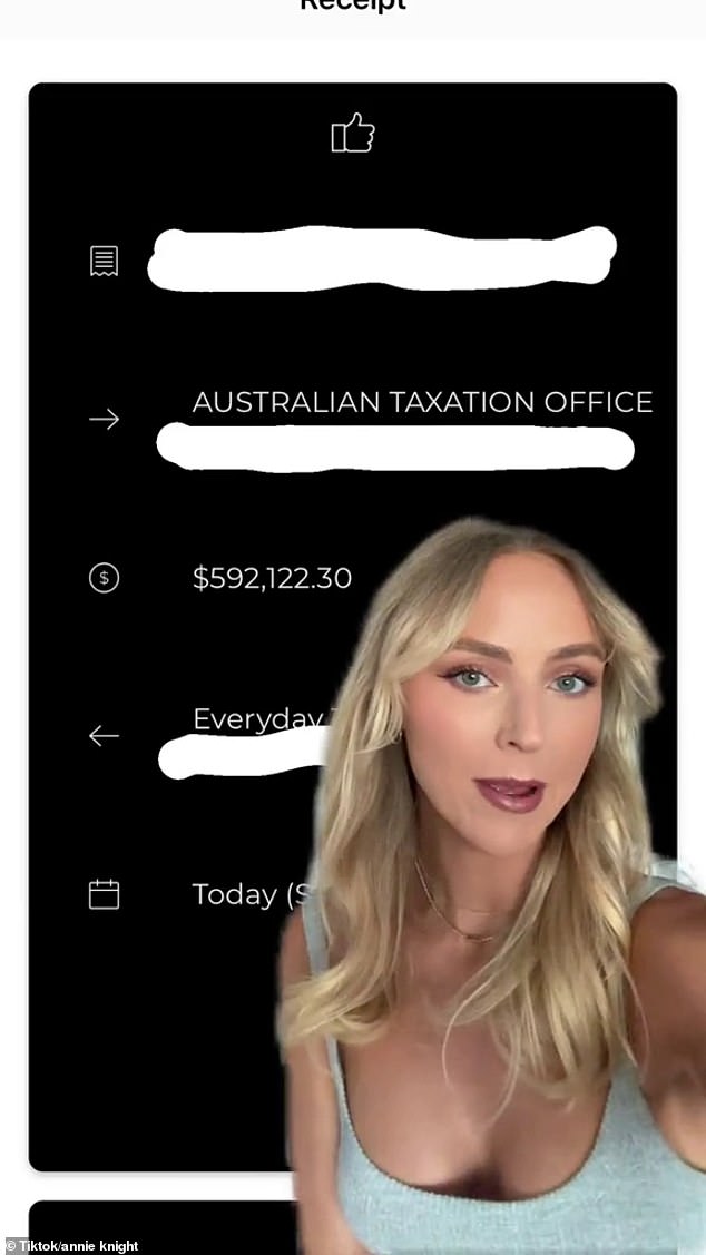 Before joining OnlyFans, Annie earned $60,000 AUS a year from her marketing job and still lived at home. Now she pays ten times as much income tax on her $1.8 million annual income