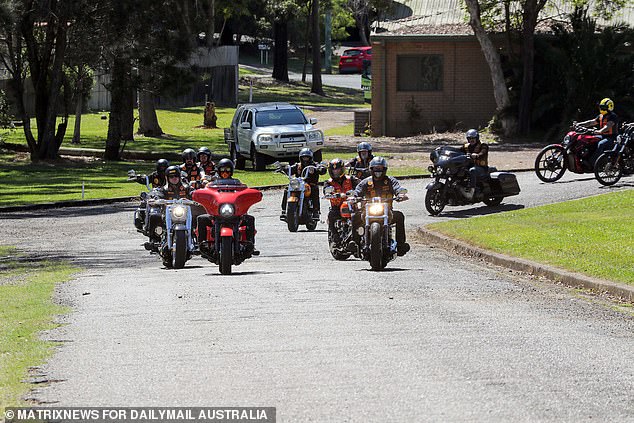 The gates opened at 10am and a stream of colorful members lined up to pay their respects to the former president of the local Bandidos chapter in western Sydney