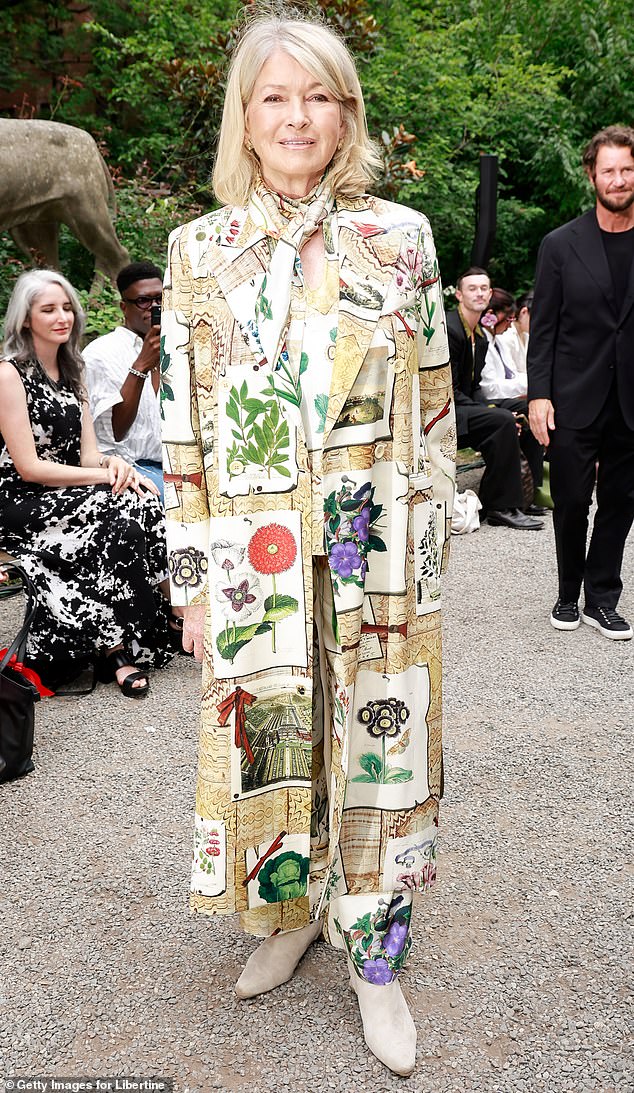 Last month she showed off her sense of style during an appearance at the Libertine SS25 catwalk show in New York (seen above)