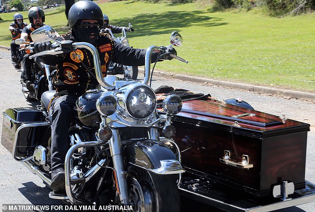 Mr Martin's body was transported to the wake in a sidecar