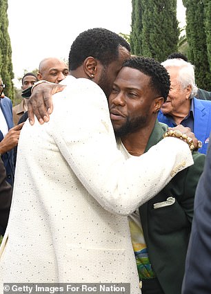 The couple was photographed cuddling at the 2020 Roc Nation Brunch