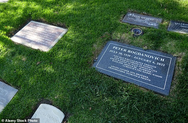 Director Peter Bogdanovich was buried next to Dorothy Stratten at the Pierce Brothers Westwood Village Memorial Park Cemetery in Los Angeles