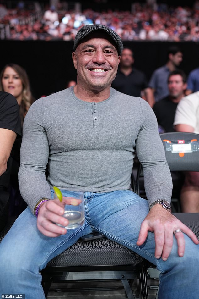 Podcaster Joe Rogan is another famous Austin resident, seen here at a UFC Fight Night event at Moody Center in June 2022