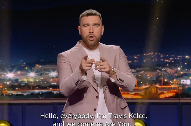 Kelce also stars as the host of the upcoming Prime game show “Are You Smarter Than a Celebrity?”