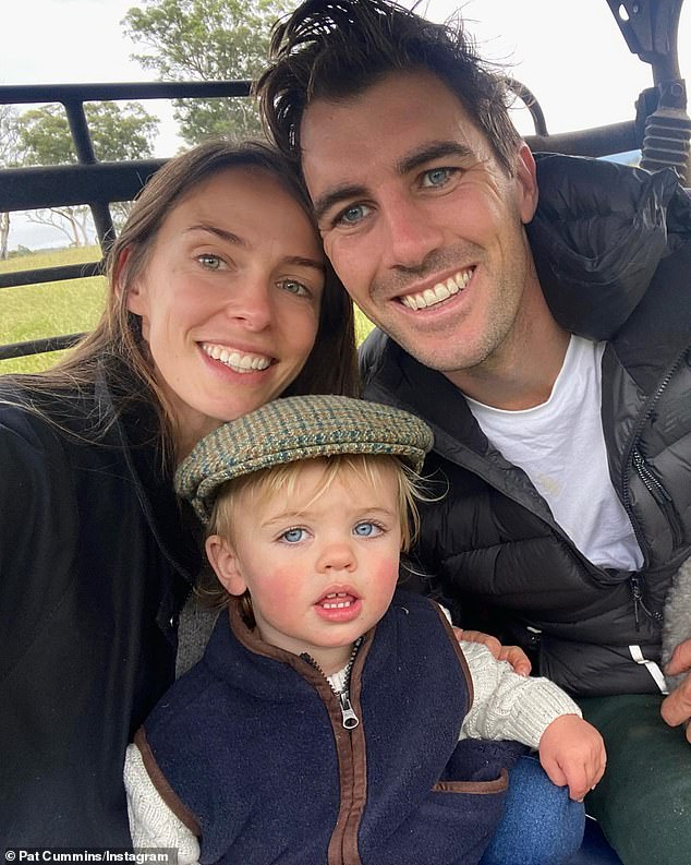 Pat also now prioritizes more time with his family; his wife Becky is pregnant with their second child and the couple have son Albie, 2. All pictured