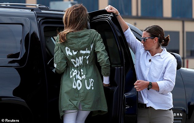 Melania also addresses the 2018 firestorm surrounding her decision to wear a jacket, saying, 