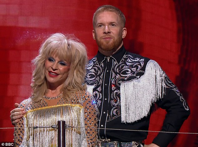 Speaking about his participation in the dance-off last week, participant Toyah said: 'Everyone was completely shocked. Tom is an Olympian, but when it comes to a dance competition, I'm going to give my best against anyone' (Toyah and partner Neil Jones pictured)