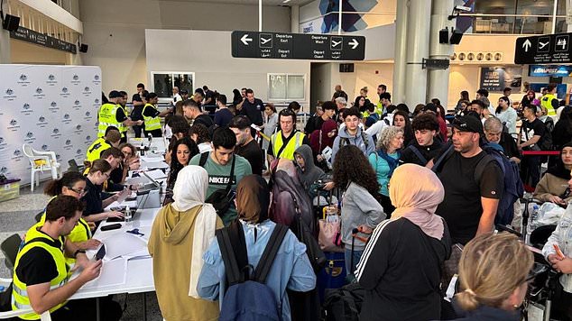 Australian government officials assisted Australians departing Lebanon on two government-backed charter flights from Beirut.