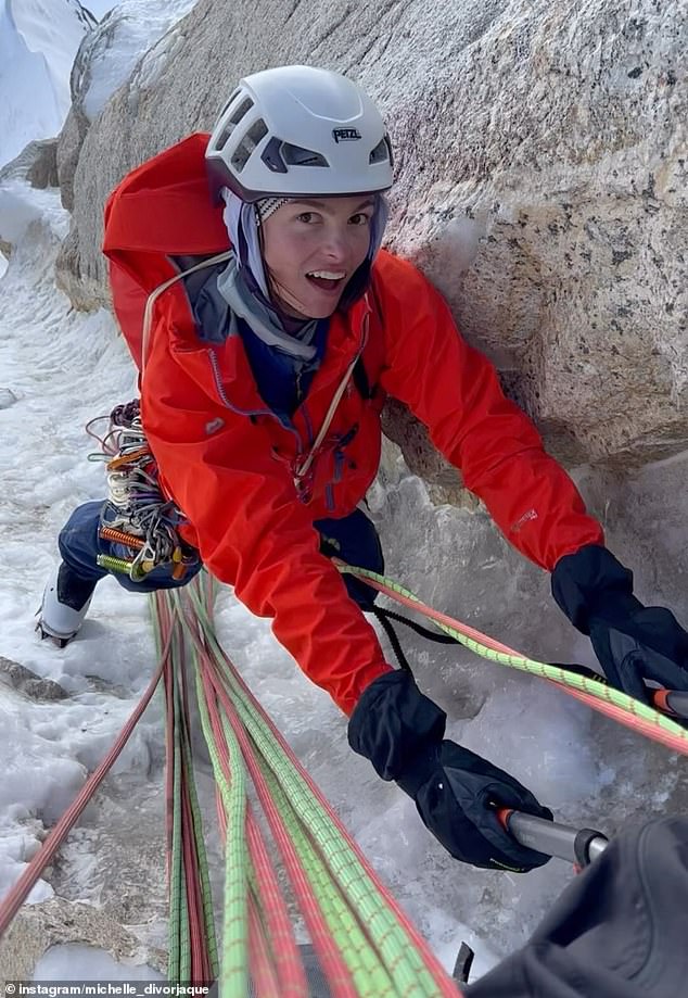 The duo has previously completed a number of climbs together. Michelle is seen climbing together in Alaska in June